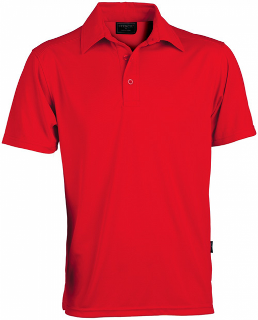 Stencil 1054 Mens Glacier Short Sleeve Polo, high quality affordable uniforms with optional embroidery, screen printing, digital printing, at National Workwear Gold Coast Australia