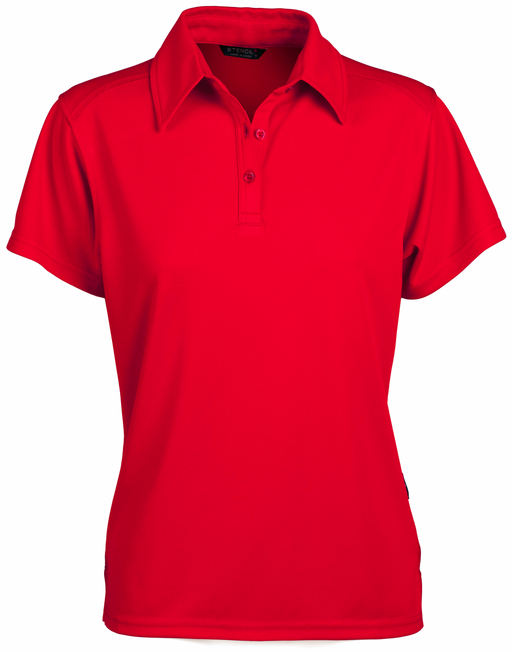 Stencil 1154 Ladies Glacier Short Sleeve Polo, high quality affordable uniforms with optional embroidery, screen printing, digital printing, at National Workwear Gold Coast Australia