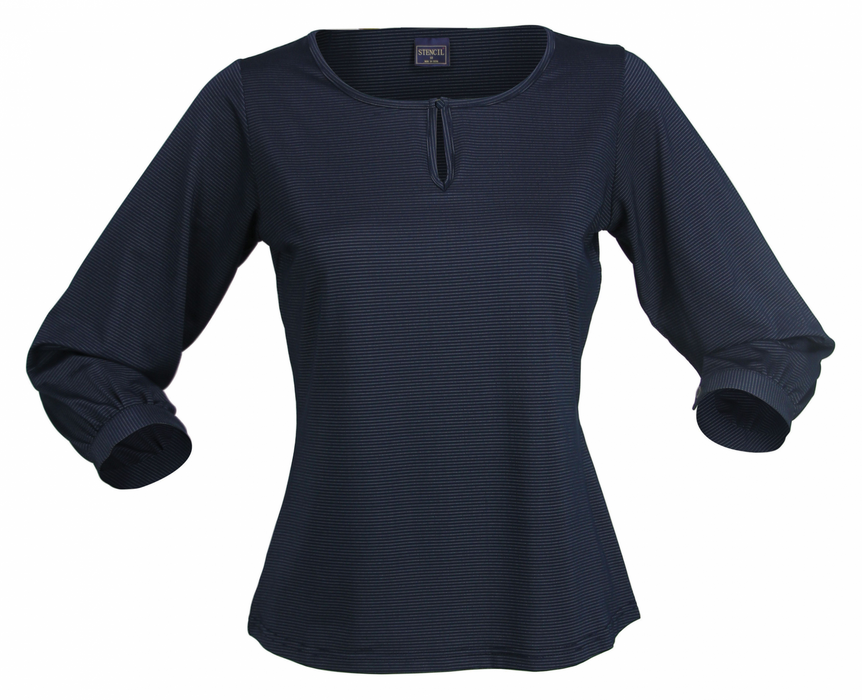 Stencil 1258Q Ladies Silvertech 3/4 Sleeve Top, high quality affordable uniforms with optional embroidery, screen printing, digital printing, at National Workwear Gold Coast Australia