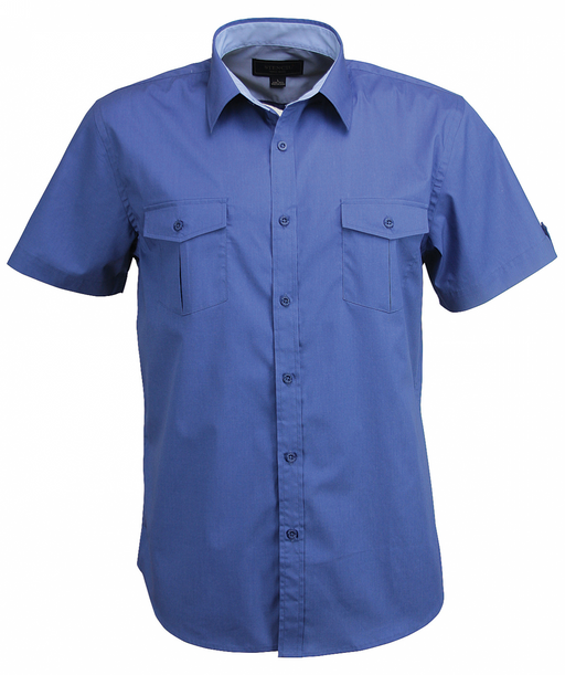 Stencil 2034S Mens Hospitality Nano Short Sleeve Shirt, high quality affordable uniforms with optional embroidery, screen printing, digital printing, at National Workwear Gold Coast Australia