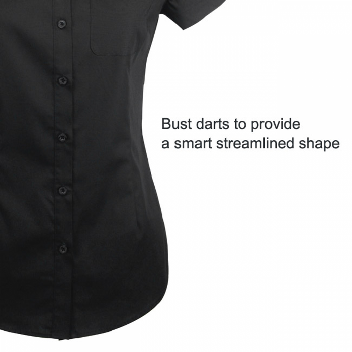 Stencil 2134S Ladies Hospitality Nano Short Sleeve Shirt, high quality affordable uniforms with optional embroidery, screen printing, digital printing, at National Workwear Gold Coast Australia