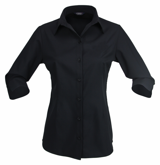 Stencil 2135Q Ladies Candidate 3/4 Sleeve Shirt, high quality affordable uniforms with optional embroidery, screen printing, digital printing, at National Workwear Gold Coast Australia