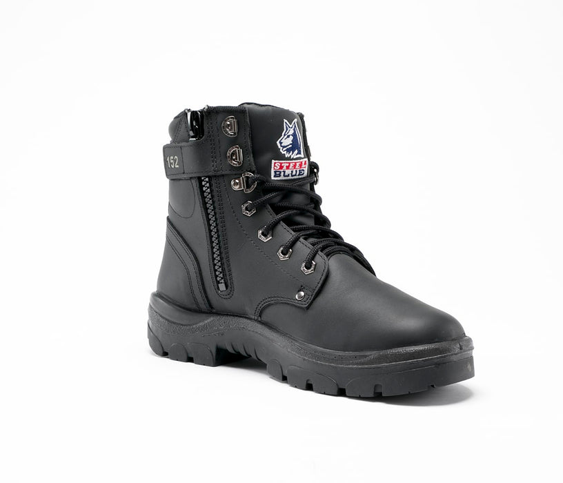 The Steel Blue Boots Argyle Zip Nitrile Outsole Boot at National Workwear Gold Coast Australia.