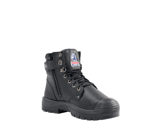 Steel Blue Boots 382852 Argyle Zip: Met / Nitrile / Bump Cap / PR Midsole work boot safety boot at National Workwear Gold Coast Australia.