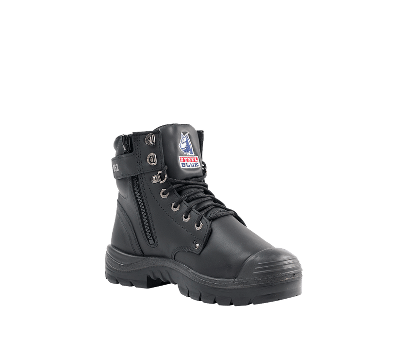 Steel Blue Boots 382852 Argyle Zip: Met / Nitrile / Bump Cap / PR Midsole work boot safety boot at National Workwear Gold Coast Australia.