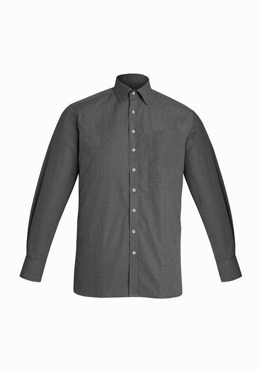 Biz Corporates 44520 Oscar Mens Long Sleeve Exec Spot Shirt, corporate workwear and uniforms at National Workwear Gold Coast Australia.