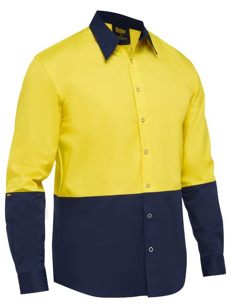 Bisley BS6442 Two Tone Hi Vis Shirt Long Sleeve at National Workwear Gold Coast Australia