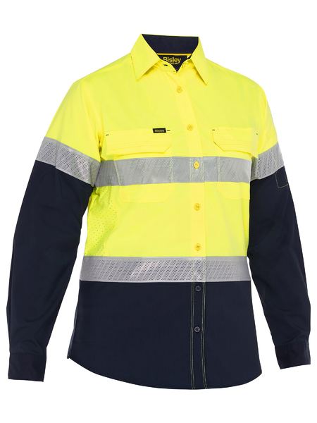 Bisley Women's 3m Taped X Airflow™ Ripstop Hi Vis Shirt BL6416T main image 0