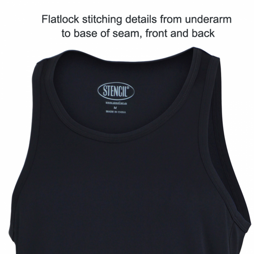 Stencil 7014 Mens Competitor Singlet, high quality affordable uniforms with optional embroidery, screen printing, digital printing, at National Workwear Gold Coast Australia