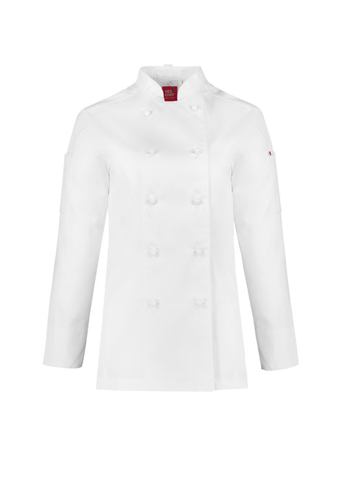 Biz Collection CH230LL Al Dente Womens Chef Jacket, high quality affordable uniforms with optional embroidery, screen printing, digital printing at National Workwear Gold Coast Australia