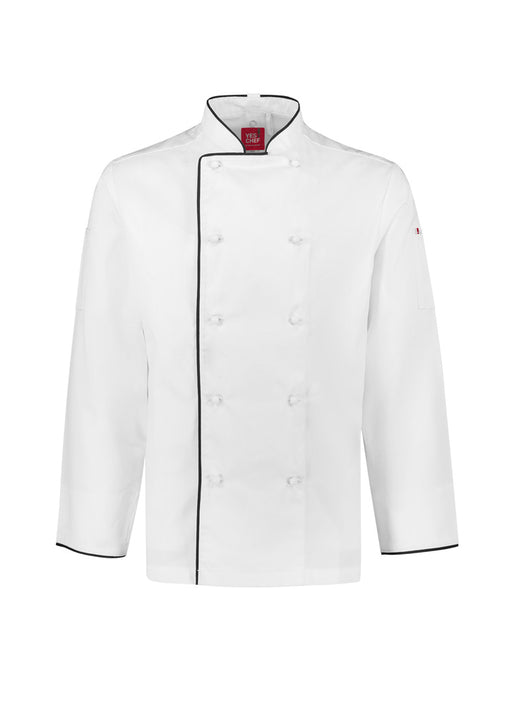 Biz Collection CH230ML Al Dente Mens Chef Jacket, high quality affordable uniforms with optional embroidery, screen printing, digital printing at National Workwear Gold Coast Australia