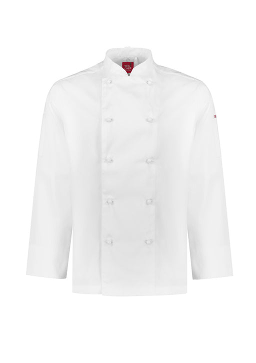 Biz Collection CH230ML Al Dente Mens Chef Jacket, high quality affordable uniforms with optional embroidery, screen printing, digital printing at National Workwear Gold Coast Australia