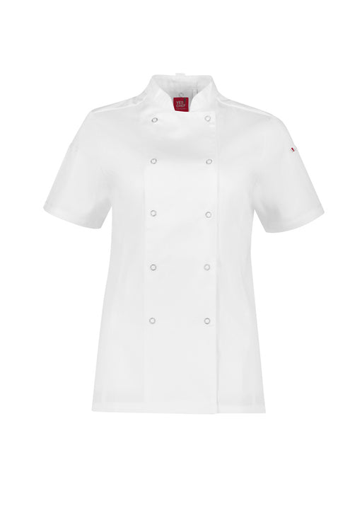 Biz Collection CH232LS Zest Womens Chef Jacket, high quality affordable uniforms with optional embroidery, screen printing, digital printing at National Workwear Gold Coast Australia