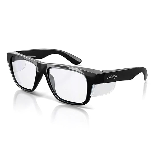 SafeStyle FBC100 Fusions Black Frame/Clear UV400 at National Workwear Gold Coast Australia