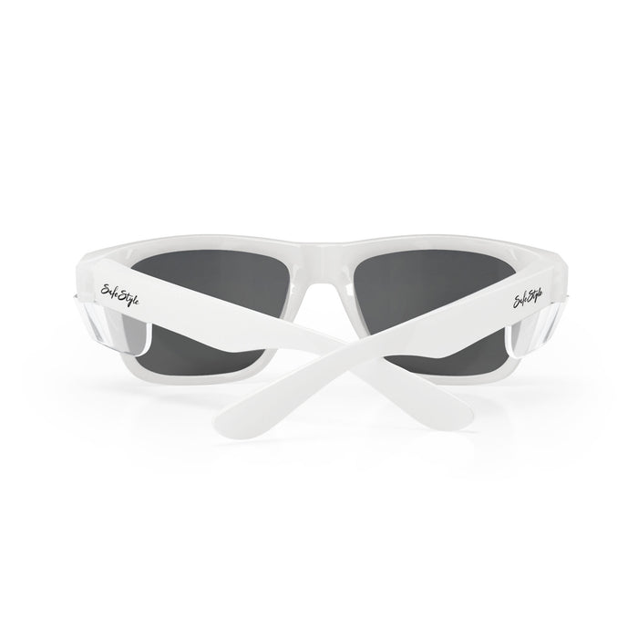 SafeStyle FWP100 Fusions White Frame/Polarised UV400 safety sunglasses at National Workwear Gold Coast Australia