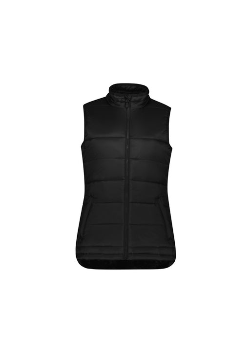 Biz Collection J211L Alpine Ladies Puffer Vest, high quality affordable uniforms with optional embroidery, screen printing, digital printing at National Workwear Gold Coast Australia