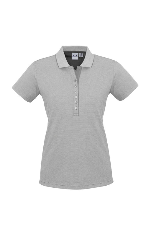 Biz Collection P501LS Ladies Shadow Polo uniform with embroidery at National Workwear Gold Coast Australia