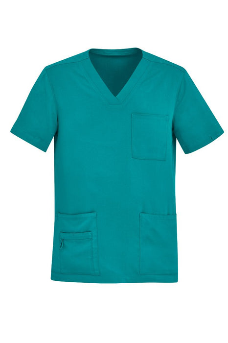 Biz Care CST945MS Mens Avery Poly Elastane Stretch V Neck Scrub Top, high quality affordable scrubs and healthcare uniforms at National Workwear Gold Coast Australia