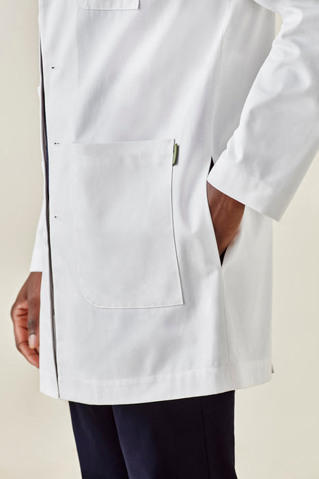 Biz Care CC144ML Mens Hope Longline Lab Coat, affordable high quality scrubs and healthcare uniforms at National Workwear Gold Coast Australia