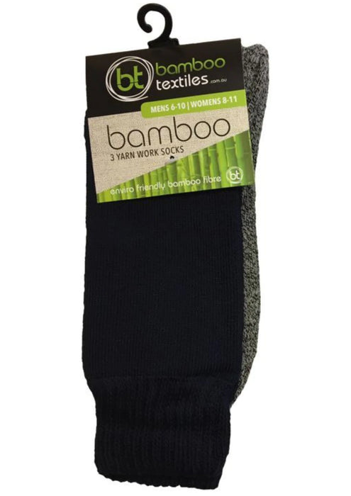 Bamboo Textiles 3-Yarn Work Sock at National Workwear Gold Coast Australia