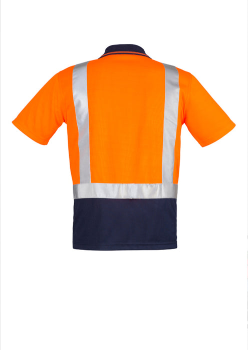 Syzmik Workwear Mens Hi Vis Spliced Polo Short Sleeve Shoulder Taped at National Workwear Gold Coast Australia