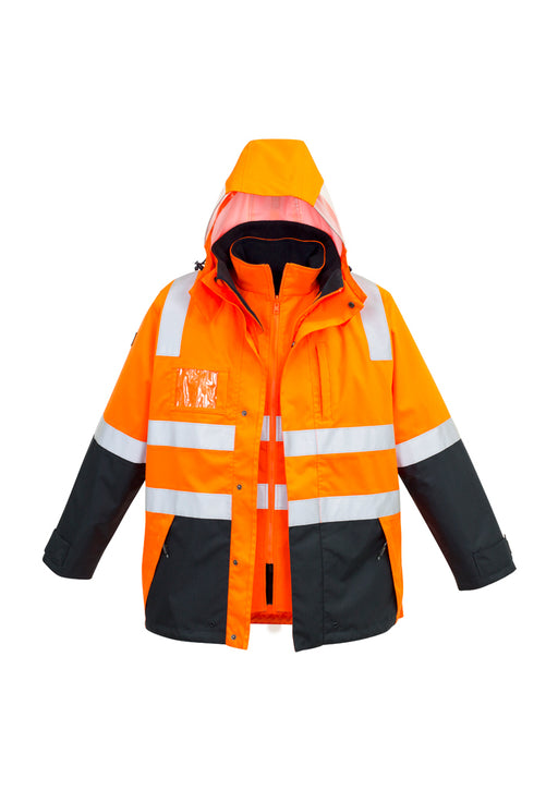 Syzmik ZJ532 Mens Hi-Vis 4 in 1 Waterproof Jacket at National Workwear Gold Coast Australia