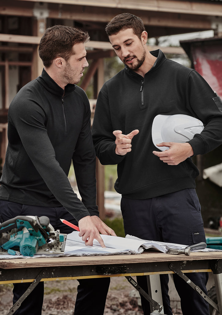 Syzmik ZT366 Mens 1/4 Zip Brushed Fleece — National Workwear Australia
