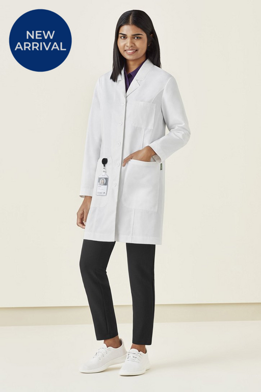 Biz Care CC144LL Womens Hope Long Line Lab Coat, affordable and high quality scrubs and healthcare uniforms at National Workwear Gold Coast Australia